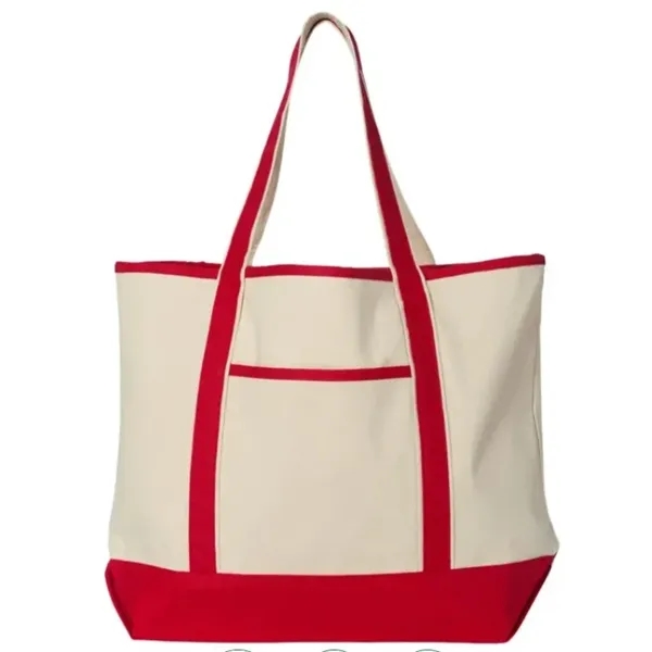 100% Cotton Heavy Canvas Large Deluxe shopping tote bag. Self Fabric... from ASI 72657 Active Life Promo / Apres Ski Active Life