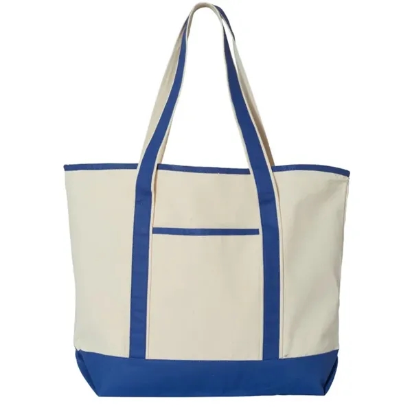 100% Cotton Heavy Canvas Large Deluxe shopping tote bag. Self Fabric... from ASI 72657 Active Life Promo / Apres Ski Active Life