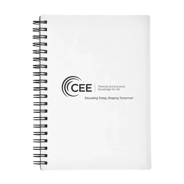 Spiral-bound notebook with rubberized front cover, cardboard back and 70 lined... from ASI 63549 Jornik Manufacturing Corp