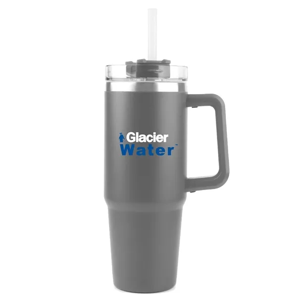 High-quality 30oz SS Double Wall Vacuum Mug & Straw Lid with... from ASI 30112 ACE Products / Ace Line