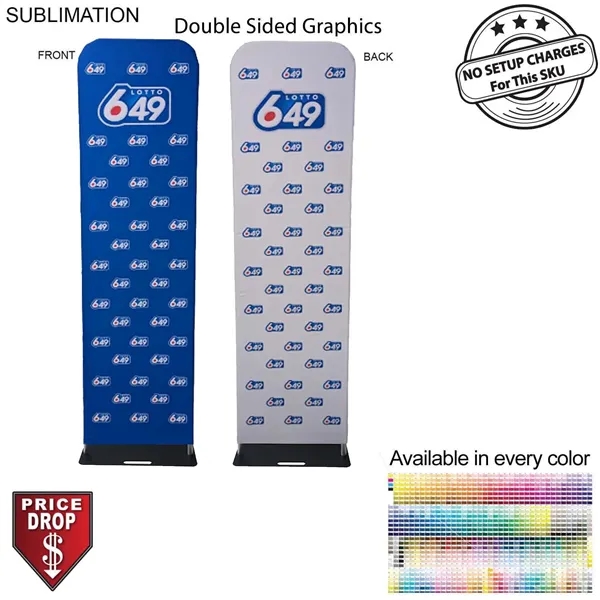 2'W x 90"H EuroFit Banner with Steel Base, Full Color Graphics... from ASI 53509 FIEL-Fairdeal Import & Export / FIEL