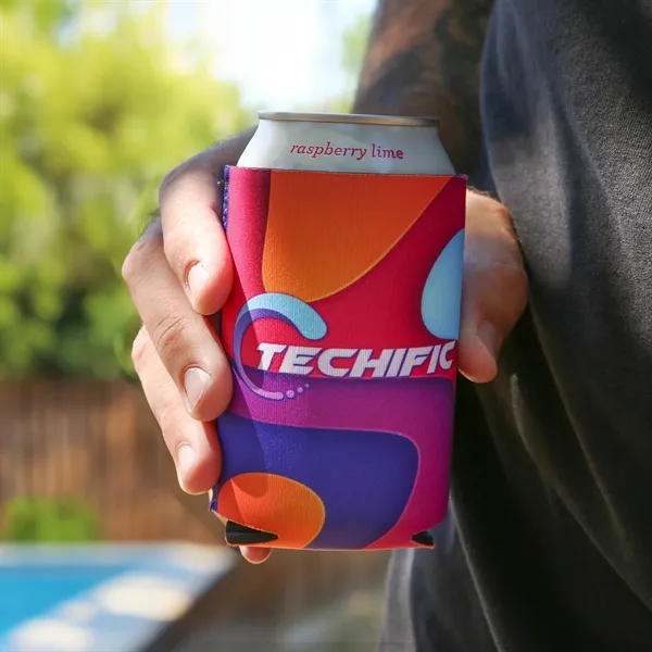 Keep drinks cold with the Full Color Can Cooler - vibrant,... from ASI 61966 HPG / HPG Gold Best Promotions USA