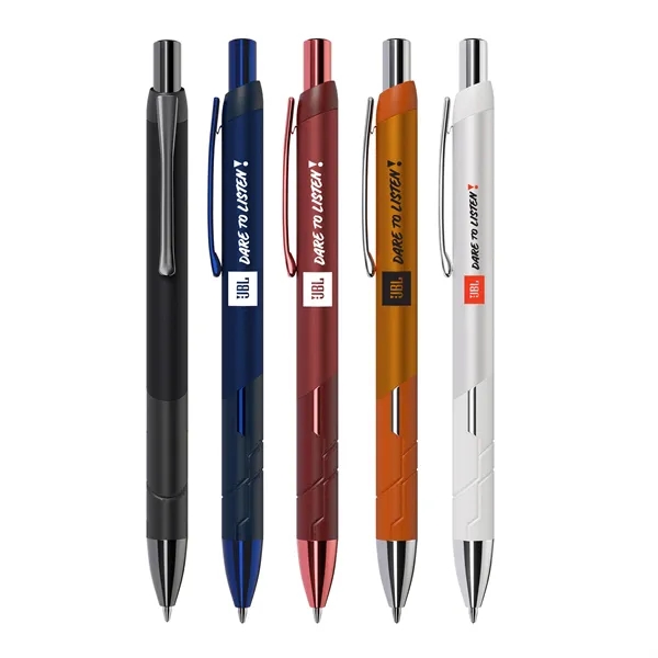The Avia Plastic Ballpoint Pen combines a rubberized finish with a... from ASI 88660 Spector & Co.