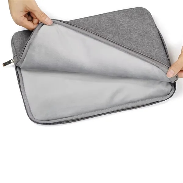 Waterproof polyester laptop sleeve with handle and imprint option... from ASI 37218 Athena Promo (tm)