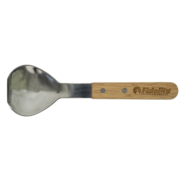9 1/8" metal ice cream scoop with a wood handle and... from ASI 38120 Ball Pro / Diversified Quality Kitchenware