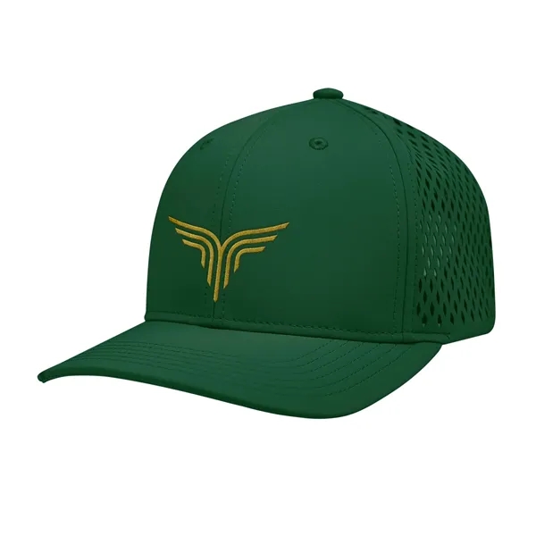 6 panel performance cap with adjustable self-material strap and sliding buckle.... from ASI 61125 Hit Promotional Products / Hit®