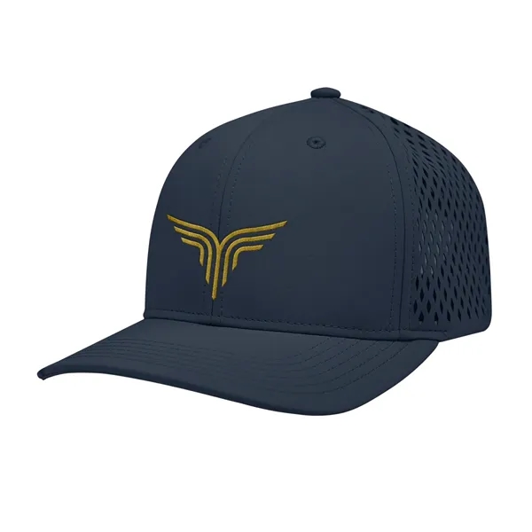 6 panel performance cap with adjustable self-material strap and sliding buckle.... from ASI 61125 Hit Promotional Products / Hit®
