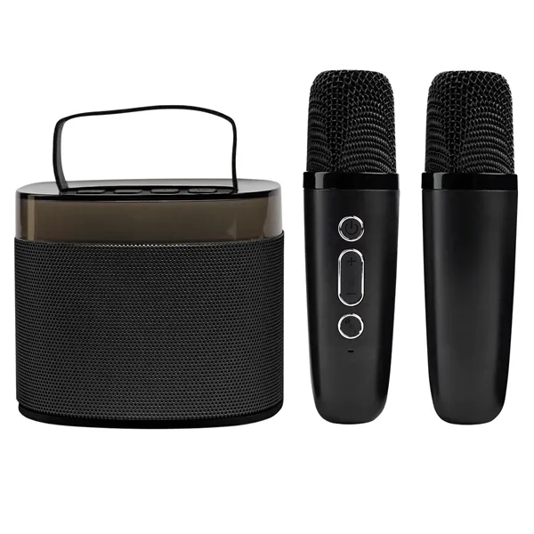 Karaoke set with a mini wireless speaker and two mini microphones.... from ASI 61125 Hit Promotional Products / Hit®