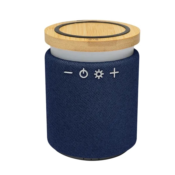 Bluetooth speaker with LED light and wireless charger for QI-enabled devices.... from ASI 61125 Hit Promotional Products / Hit®