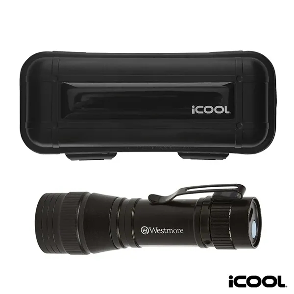 iCOOL® Woodland Mini Rechargeable Tactical Flashlight... from ASI 67866 Logomark/Valumark