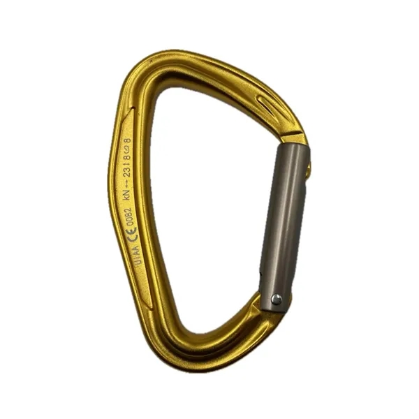D shape straight gate aluminum carabiner plus laser engraving on 1... from ASI 37218 Athena Promo (tm)
