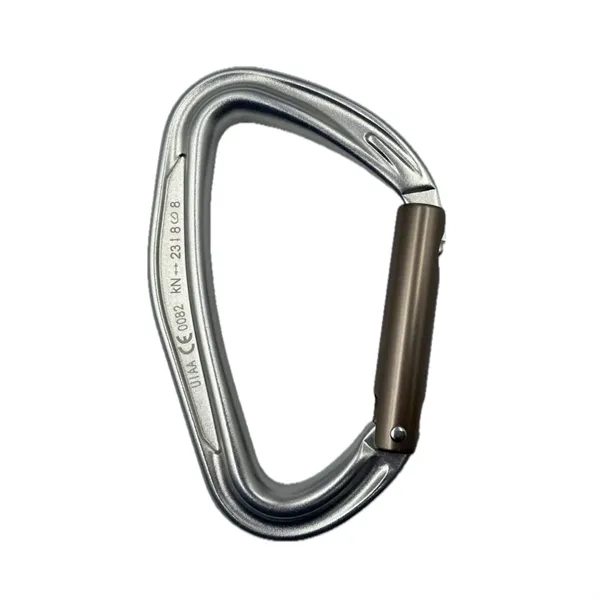 D shape straight gate aluminum carabiner plus laser engraving on 1... from ASI 37218 Athena Promo (tm)