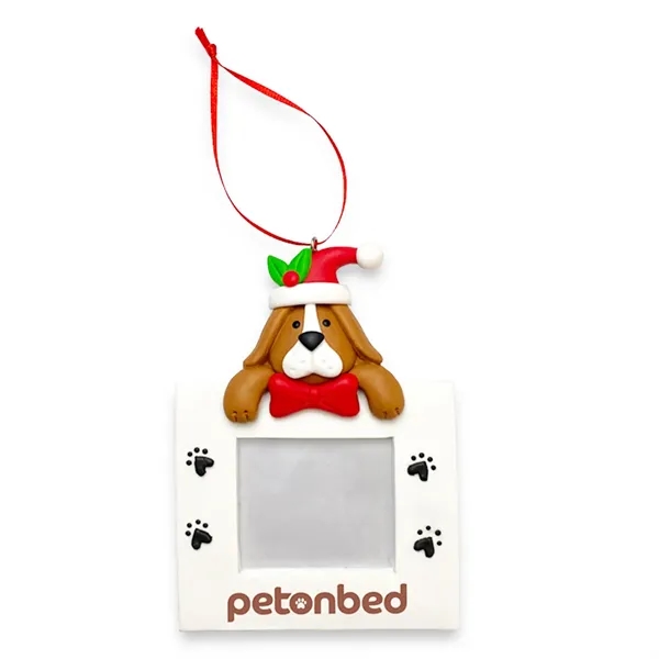 This poly-resin dog picture frame ornament is 4-1/4" x 3-1/8" with... from ASI 92980 WOV-IN® / Promopet