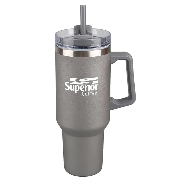 40 oz. travel mug with stainless steel exterior, plastic inner walls... from ASI 52840 Evans Manufacturing