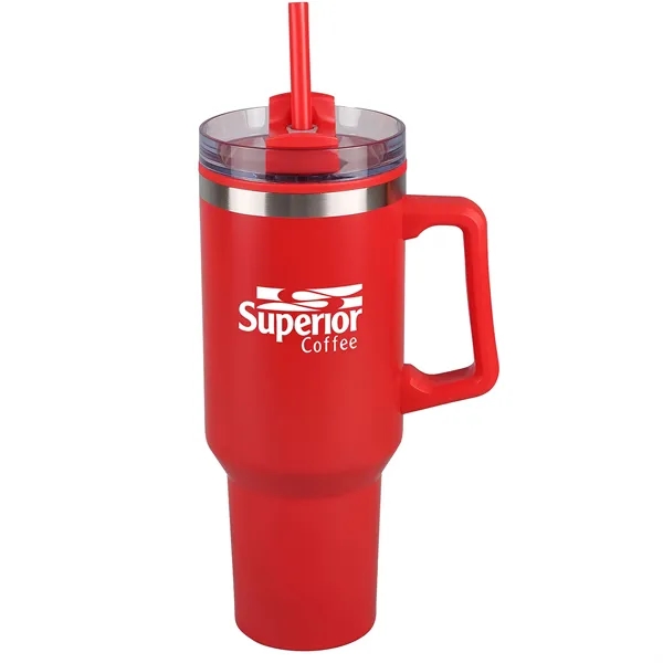 40 oz. travel mug with stainless steel exterior, plastic inner walls... from ASI 52840 Evans Manufacturing