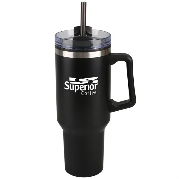 40 oz. travel mug with stainless steel exterior, plastic inner walls... from ASI 52840 Evans Manufacturing