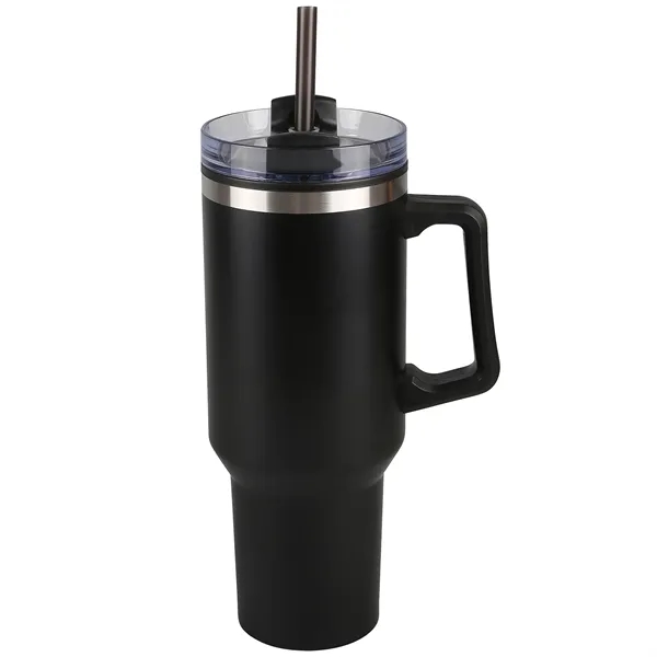 40 oz. travel mug with stainless steel exterior, plastic inner walls... from ASI 52840 Evans Manufacturing