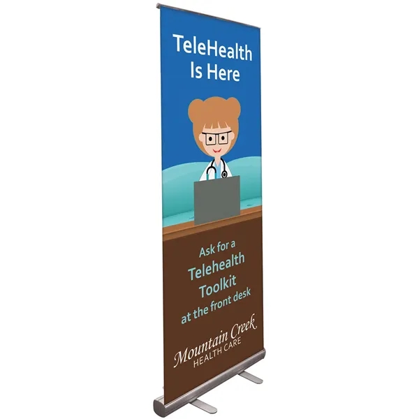 Custom Retractable Banner Stand - 24'' X 63"... from ASI 80228 Quinn