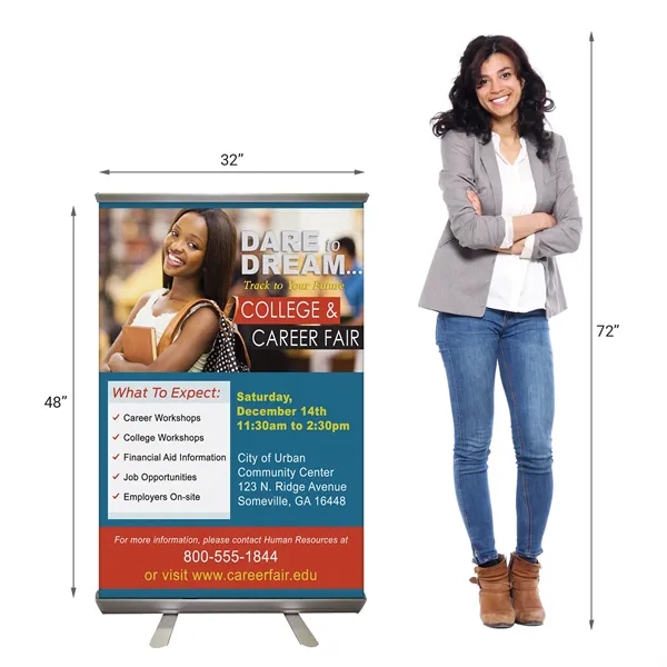 Custom Retractable Banner Stand - 32'' X 48".... from ASI 80228 Quinn