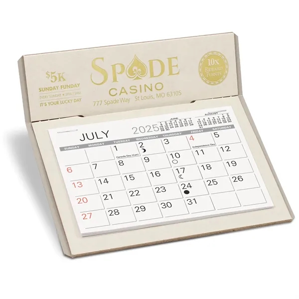 Eco-Friendly Monthly Desk Calendar made from recycled chipboard and paper with... from ASI 95280 Warwick Publishing Co / Warwick