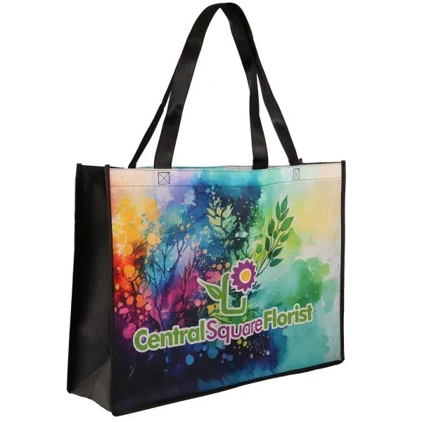 15" x 20" x 5 3/4"  non-woven shopping tote bag... from ASI 52840 Evans Manufacturing