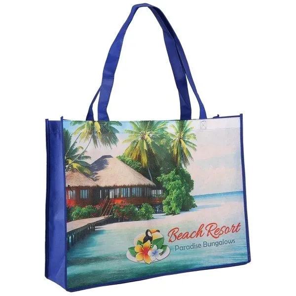 15" x 20" x 5 3/4"  non-woven shopping tote bag... from ASI 52840 Evans Manufacturing