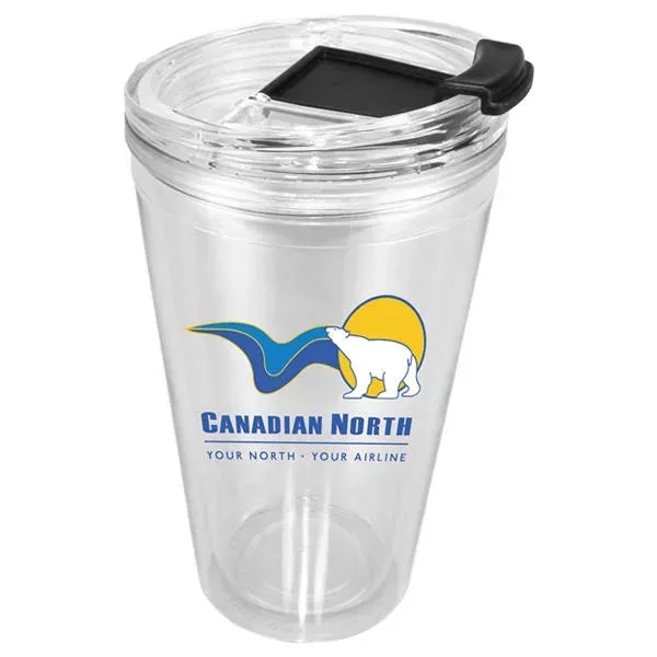 16 oz. Victory Acrylic Tumbler with Flip Top Lid, Full Color... from ASI 30270 Aakron Line