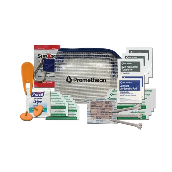 Golf kit with a transparent bag, bandages, ball markers, golf divot,... from ASI 84514 Safety Made