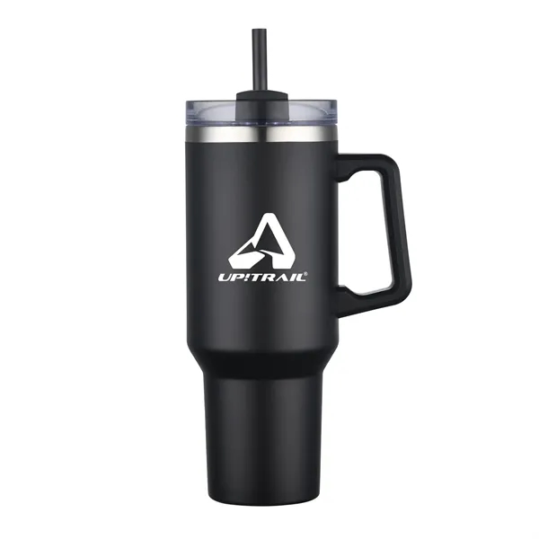 40oz Travel Mug with Straw. Double Walled Stainless Steel and Plastic... from ASI 90859 Tempo Industries Inc / Tempo Tempoline