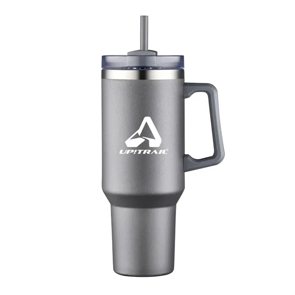 40oz Travel Mug with Straw. Double Walled Stainless Steel and Plastic... from ASI 90859 Tempo Industries Inc / Tempo Tempoline