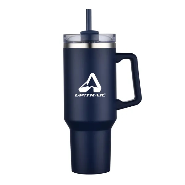 40oz Travel Mug with Straw. Double Walled Stainless Steel and Plastic... from ASI 90859 Tempo Industries Inc / Tempo Tempoline