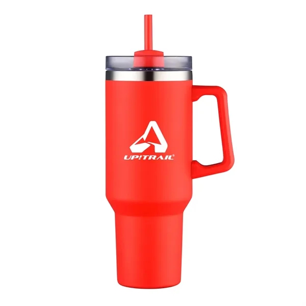 40oz Travel Mug with Straw. Double Walled Stainless Steel and Plastic... from ASI 90859 Tempo Industries Inc / Tempo Tempoline