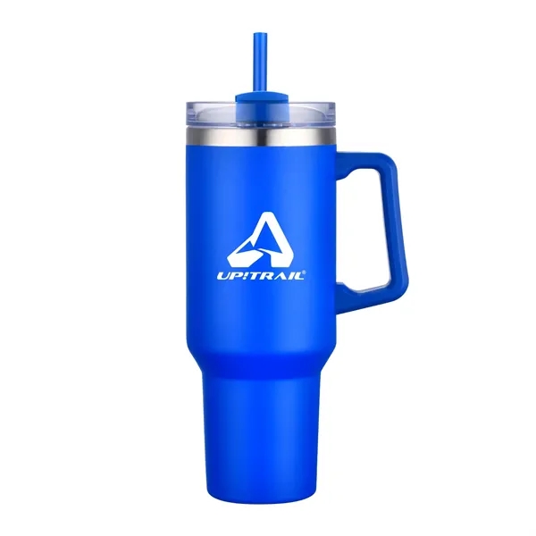 40oz Travel Mug with Straw. Double Walled Stainless Steel and Plastic... from ASI 90859 Tempo Industries Inc / Tempo Tempoline