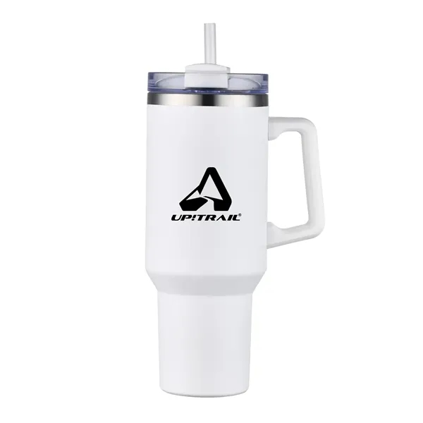 40oz Travel Mug with Straw. Double Walled Stainless Steel and Plastic... from ASI 90859 Tempo Industries Inc / Tempo Tempoline