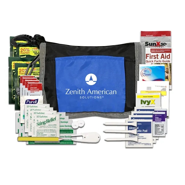 Golf kit with insect repellent wipes, sunscreen, first aid basics, pouch,... from ASI 84514 Safety Made