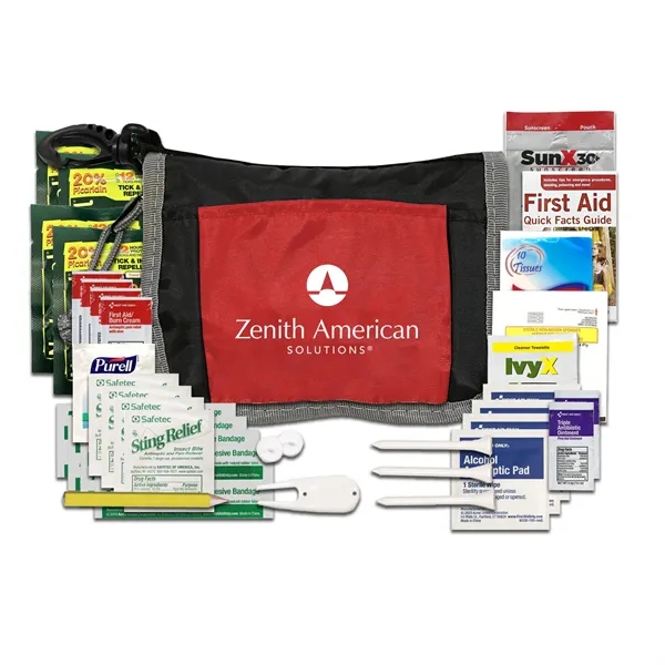 Golf kit with insect repellent wipes, sunscreen, first aid basics, pouch,... from ASI 84514 Safety Made