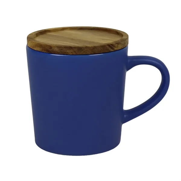 16oz Ceramic Mug with Wood Lid... from ASI 90859 Tempo Industries Inc / Tempo Tempoline