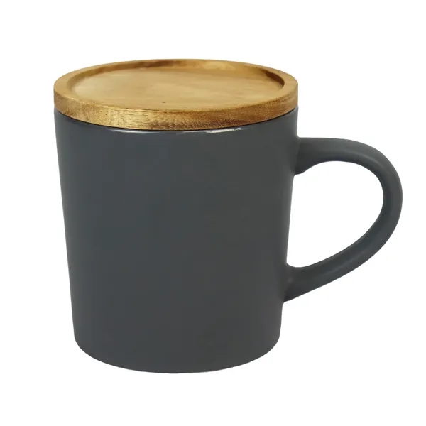16oz Ceramic Mug with Wood Lid... from ASI 90859 Tempo Industries Inc / Tempo Tempoline