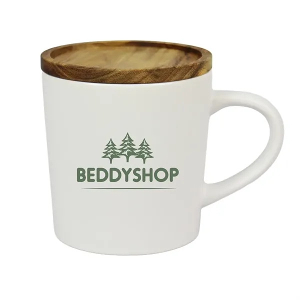16oz Ceramic Mug with Wood Lid... from ASI 90859 Tempo Industries Inc / Tempo Tempoline