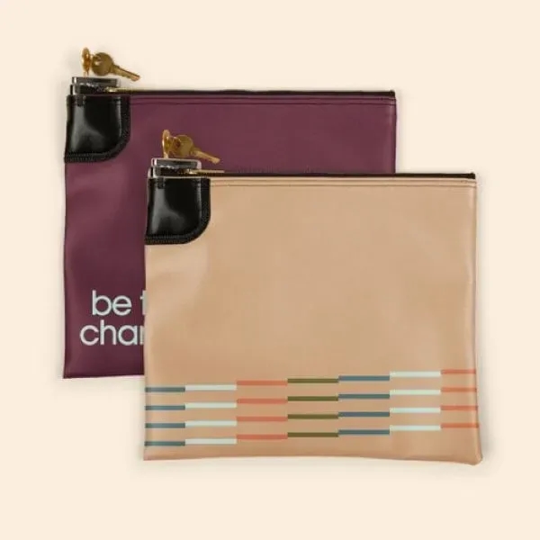 Bank deposit bag, expanded vinyl, standard swing locks, 12" x 10".... from ASI 74710 Numo / NUMO