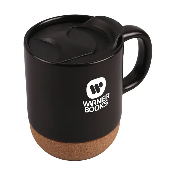 12 oz. ceramic mug with cork base.... from ASI 52840 Evans Manufacturing