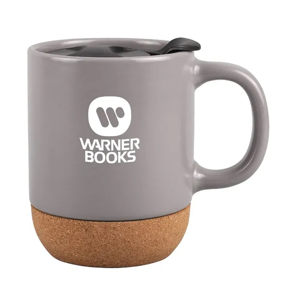 12 oz. ceramic mug with cork base.... from ASI 52840 Evans Manufacturing