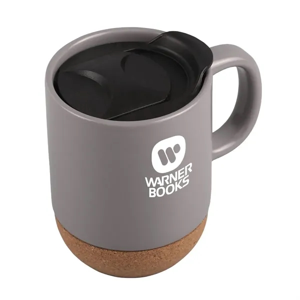 12 oz. ceramic mug with cork base.... from ASI 52840 Evans Manufacturing