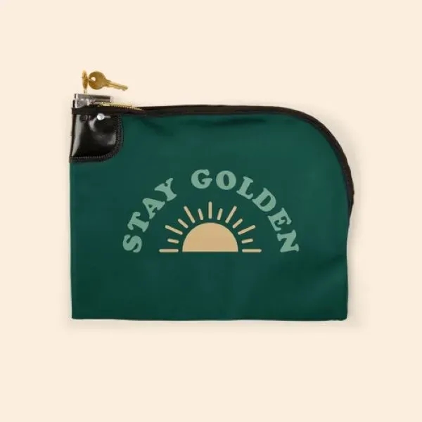 Curved zipper bank deposit bag, laminated nylon, 12" x 10".... from ASI 74710 Numo / NUMO