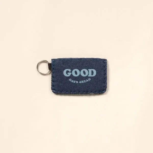 Denim neoprene card holder with customizable stitching for credit cards, ID... from ASI 74710 Numo / NUMO