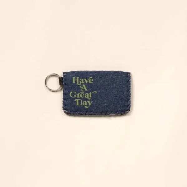 Denim neoprene card holder with customizable stitching for credit cards, ID... from ASI 74710 Numo / NUMO