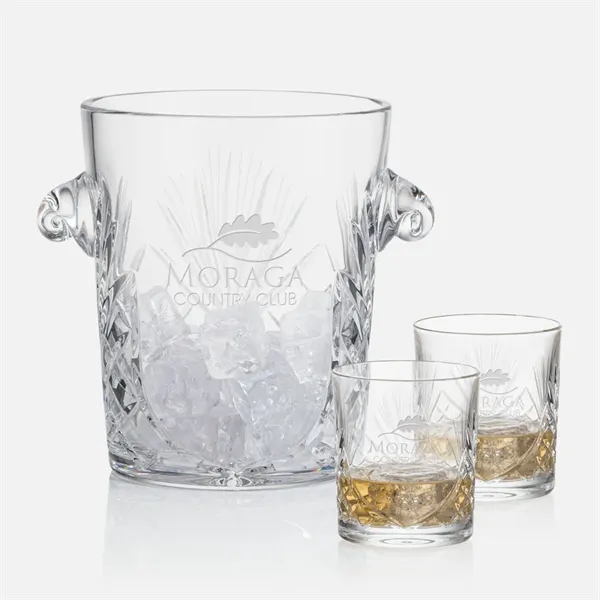 Beautifully cut suite ice bucket with engraving area on the front... from ASI 84592 St Regis Group