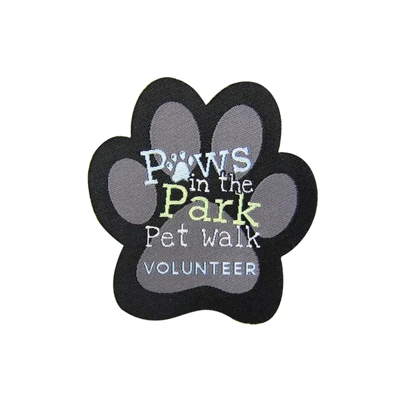 This 2.5" x 2.5" woven paw-shaped decal features a 3M temporary... from ASI 92980 WOV-IN® / Universal Strap/Wov-In Line