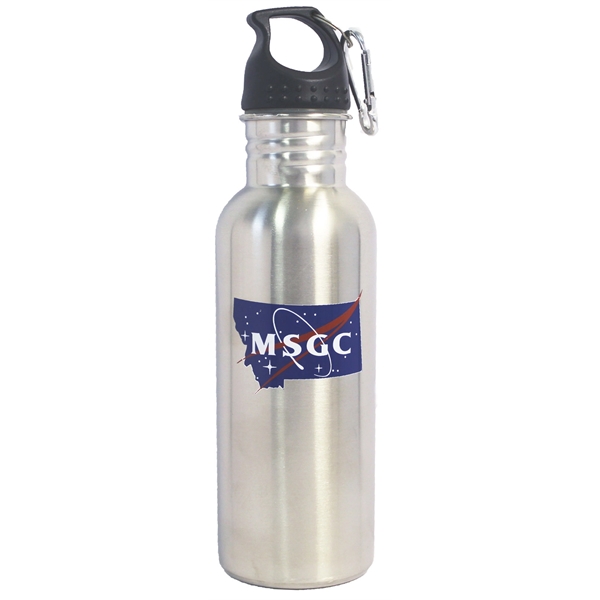 25 Oz. Sports water bottle w/carabiner, stainless steel... from ASI 36988 Artek USA Inc / Artek™