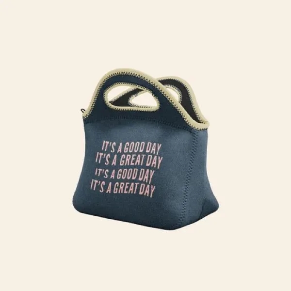 Denim/Neoprene Two-handled lunch bag w/zipper closure & colored stitching & bias... from ASI 74710 Numo / NUMO